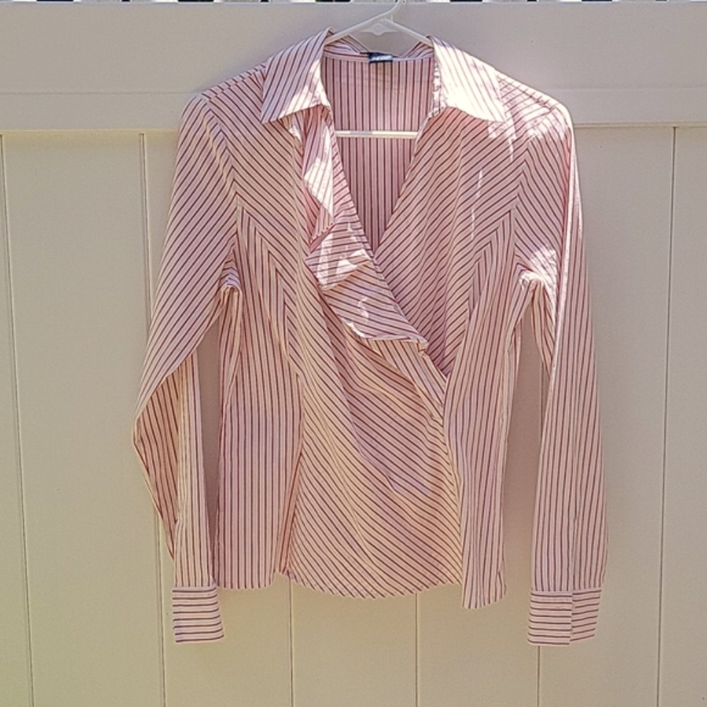💥Doncaster Collection Stripe/Ruffle Blouse